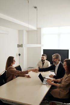 Businesspeople shaking hands