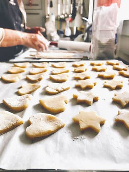 Assorted shaped dough