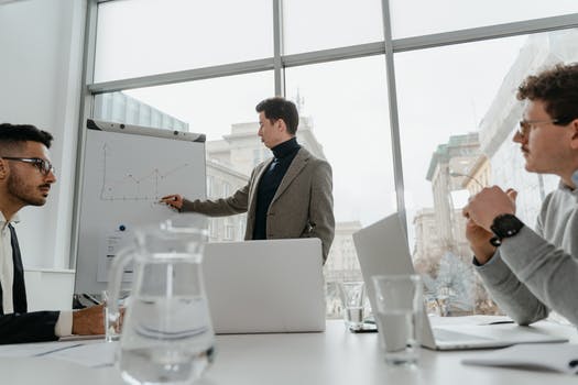 Men having a meeting on the conference room