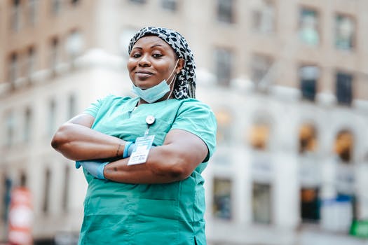 Woman in medical frontliner uniform