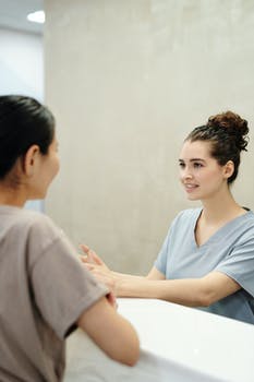 Nurses having a conversation